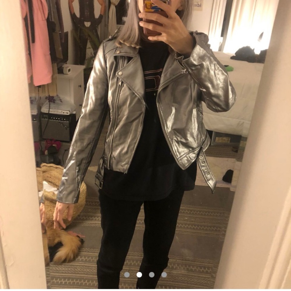 Zara Faux Leather Biker Jacket - image 2